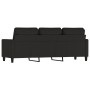 3-Sitzer-Sofa aus schwarzem Samt, 180 cm von , Sofas - Ref: Foro24-359214, Preis: 273,38 €, Rabatt: %