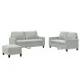 Juego de sofás con cojines 3 piezas terciopelo gris claro de , Sofás - Ref: Foro24-3201506, Precio: 444,20 €, Descuento: %