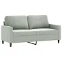 Dreiteiliges Sofaset mit Kissen aus hellgrauem Samt. von , Sofas - Ref: Foro24-3201506, Preis: 444,20 €, Rabatt: %