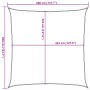 Toldo de vela HDPE rojo 160 g/m² 3,6x3,6 m