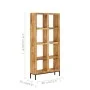 Estantería madera maciza de mango 80x25x175 cm de , Librerías y estanterías - Ref: Foro24-247966, Precio: 357,17 €, Descuento: %