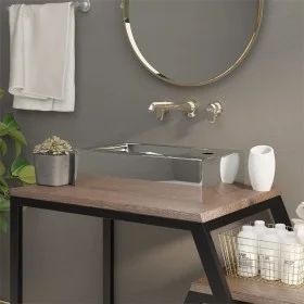 Washbasin with overflow 49x25x15 cm silver ceramic by vidaXL, Sinks - Ref: Foro24-143491, Price: 63,80 €, Discount: %