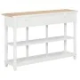 Mesa consola de MDF blanca 120x30x76 cm by , Side tables - Ref: Foro24-280016, Price: 229,92 €, Discount: %