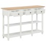 Weiße MDF-Konsolentisch 120x30x76 cm von , Seitentische - Ref: Foro24-280016, Preis: 234,29 €, Rabatt: %