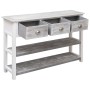 Aparador de madera gris envejecido 115x30x76 cm by , Sideboards - Ref: Foro24-284163, Price: 145,65 €, Discount: %