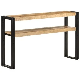 Mesa consola de madera de mango rugosa 120x30x75 cm by , Side tables - Ref: Foro24-321099, Price: 155,99 €, Discount: %