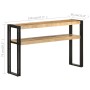 Mesa consola de madera de mango rugosa 120x30x75 cm de , Mesas auxiliares - Ref: Foro24-321099, Precio: 158,44 €, Descuento: %