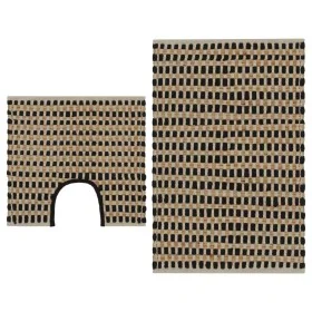 Handwoven bath mat made of jute and natural black fabric by vidaXL, Rugs and bath mats - Ref: Foro24-133220, Price: 26,63 €, ...