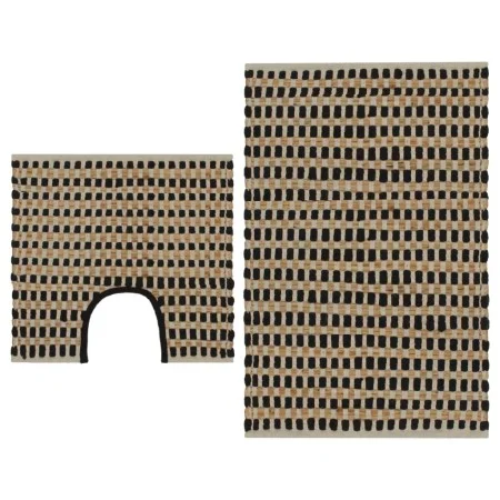 Handwoven bath mat made of jute and natural black fabric by vidaXL, Rugs and bath mats - Ref: Foro24-133220, Price: 26,63 €, ...