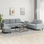 Juego de sofás 3 piezas tela gris claro de , Sofás - Ref: Foro24-3201906, Precio: 504,30 €, Descuento: %