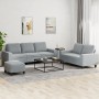 Juego de sofás 3 piezas tela gris claro by , Sofas - Ref: Foro24-3201906, Price: 588,67 €, Discount: %