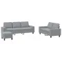 Juego de sofás 3 piezas tela gris claro de , Sofás - Ref: Foro24-3201906, Precio: 504,30 €, Descuento: %