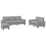 Juego de sofás 3 piezas tela gris claro by , Sofas - Ref: Foro24-3201906, Price: 588,67 €, Discount: %