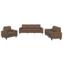 Dreiteiliges Sofaset in braunem Stoff. von , Sofas - Ref: Foro24-3201869, Preis: 758,73 €, Rabatt: %
