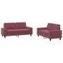 Juego de sofás 2 piezas tela rojo tinto by , Sofas - Ref: Foro24-3201888, Price: 407,39 €, Discount: %