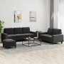 Dreiteiliges Sofaset in schwarzem Stoff. von , Sofas - Ref: Foro24-3201910, Preis: 542,81 €, Rabatt: %