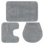 Set of 3 gray fabric bath mats by vidaXL, Rugs and bath mats - Ref: Foro24-133222, Price: 24,39 €, Discount: %