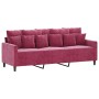 Juego de sofás con cojines 4 piezas terciopelo rojo tinto by , Sofas - Ref: Foro24-3201694, Price: 644,51 €, Discount: %