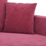 Juego de sofás con cojines 4 piezas terciopelo rojo tinto by , Sofas - Ref: Foro24-3201694, Price: 644,51 €, Discount: %