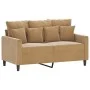 Juego de sofás con cojines 2 piezas terciopelo marrón by , Sofas - Ref: Foro24-3201707, Price: 404,73 €, Discount: %