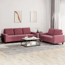 Zweiteiliges Sofaset in Weinrot aus Stoff. von , Sofas - Ref: Foro24-3201904, Preis: 456,27 €, Rabatt: %