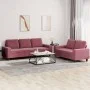 Juego de sofás 2 piezas tela rojo tinto by , Sofas - Ref: Foro24-3201904, Price: 456,27 €, Discount: %