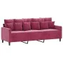 Zweiteiliges Sofaset mit roten Samtkissen. von , Sofas - Ref: Foro24-3201724, Preis: 468,92 €, Rabatt: %
