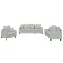 Juego de sofás con cojines 3 piezas terciopelo gris claro by , Sofas - Ref: Foro24-3201680, Price: 608,94 €, Discount: %