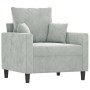 Juego de sofás con cojines 3 piezas terciopelo gris claro by , Sofas - Ref: Foro24-3201680, Price: 556,62 €, Discount: %