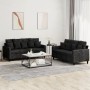 Juego de sofás con cojines 2 piezas terciopelo negro by , Sofas - Ref: Foro24-3201705, Price: 391,92 €, Discount: %
