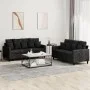 Zweiteiliges Sofaset mit schwarzen Samtkissen. von , Sofas - Ref: Foro24-3201705, Preis: 421,83 €, Rabatt: %