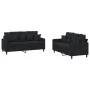 Juego de sofás con cojines 2 piezas terciopelo negro de , Sofás - Ref: Foro24-3201705, Precio: 421,79 €, Descuento: %
