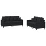 Juego de sofás con cojines 2 piezas terciopelo negro by , Sofas - Ref: Foro24-3201705, Price: 391,92 €, Discount: %