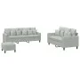 Juego de sofás con cojines 3 piezas terciopelo gris claro by , Sofas - Ref: Foro24-3201730, Price: 528,77 €, Discount: %