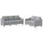 Juego de sofás con cojines 2 piezas tela gris claro by , Sofas - Ref: Foro24-3201834, Price: 464,77 €, Discount: %