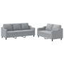 Juego de sofás con cojines 2 piezas tela gris claro by , Sofas - Ref: Foro24-3201834, Price: 447,86 €, Discount: %