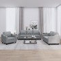 Juego de sofás con cojines 3 piezas tela gris claro by , Sofas - Ref: Foro24-3201770, Price: 592,67 €, Discount: %