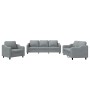 Juego de sofás con cojines 3 piezas tela gris claro by , Sofas - Ref: Foro24-3201770, Price: 592,67 €, Discount: %