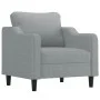 Juego de sofás con cojines 3 piezas tela gris claro by , Sofas - Ref: Foro24-3201770, Price: 626,76 €, Discount: %