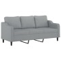 Juego de sofás con cojines 3 piezas tela gris claro by , Sofas - Ref: Foro24-3201770, Price: 592,67 €, Discount: %