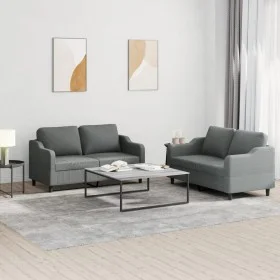 Zweiteiliges Sofaset mit dunkelgrauen Kissen. von , Sofas - Ref: Foro24-3201803, Preis: 389,11 €, Rabatt: %