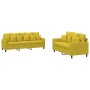 Zweiteiliges Sofaset mit gelben Samtkissen. von , Sofas - Ref: Foro24-3201726, Preis: 441,71 €, Rabatt: %