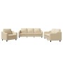 Sofagarnitur mit 3-teiligen cremefarbenen Kissen von , Sofas - Ref: Foro24-3201772, Preis: 656,49 €, Rabatt: %