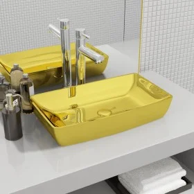 Washbasin 71x38x13.5 cm ceramic gold by vidaXL, Sinks - Ref: Foro24-143480, Price: 124,70 €, Discount: %