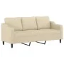 Juego de sofás con cojines 3 piezas tela crema by , Sofas - Ref: Foro24-3201772, Price: 672,68 €, Discount: %