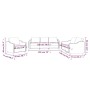 Sofagarnitur mit 3-teiligen cremefarbenen Kissen von , Sofas - Ref: Foro24-3201772, Preis: 656,49 €, Rabatt: %
