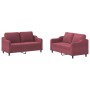 Juego de sofás con cojines 2 piezas tela rojo tinto by , Sofas - Ref: Foro24-3201808, Price: 410,67 €, Discount: %