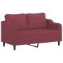 Juego de sofás con cojines 2 piezas tela rojo tinto by , Sofas - Ref: Foro24-3201808, Price: 405,05 €, Discount: %