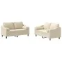 Juego de sofás con cojines 2 piezas tela crema by , Sofas - Ref: Foro24-3201820, Price: 439,62 €, Discount: %