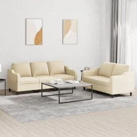Zweiteiliges Sofaset mit cremefarbenen Kissen. von , Sofas - Ref: Foro24-3201836, Preis: 508,78 €, Rabatt: %
